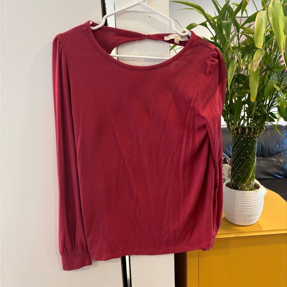 LOFT Rich Burgundy Blouse - Picture 1 of 4